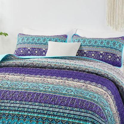 Tranquil Quilted coverlet and pillowcovers set: Perfect for Relaxation - Queen size V745-MAC080196Q13U