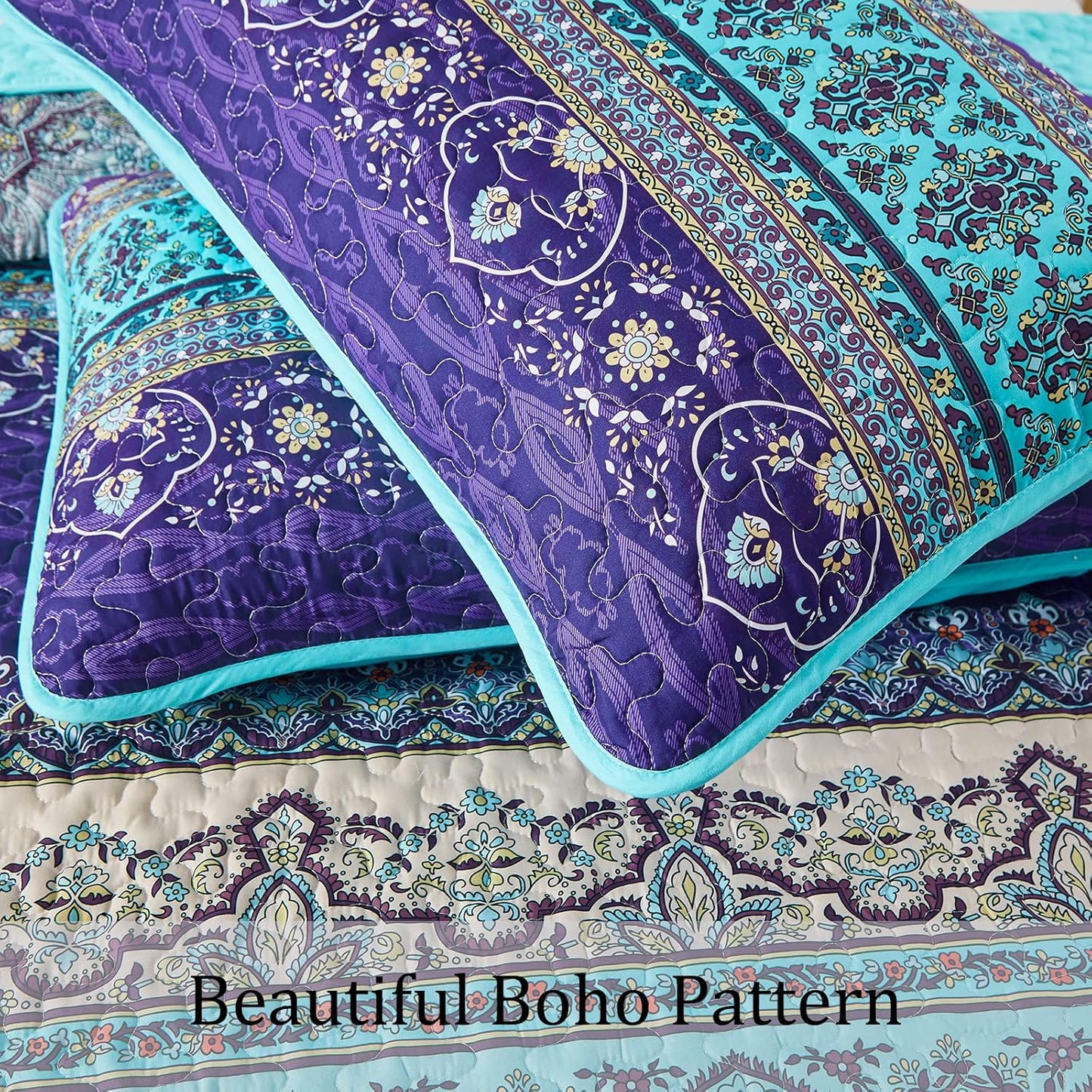 Tranquil Quilted coverlet and pillowcovers set: Perfect for Relaxation - Queen size V745-MAC080196Q13U