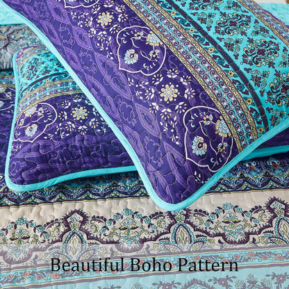 Tranquil Quilted coverlet and pillowcovers set: Perfect for Relaxation - Queen size V745-MAC080196Q13U