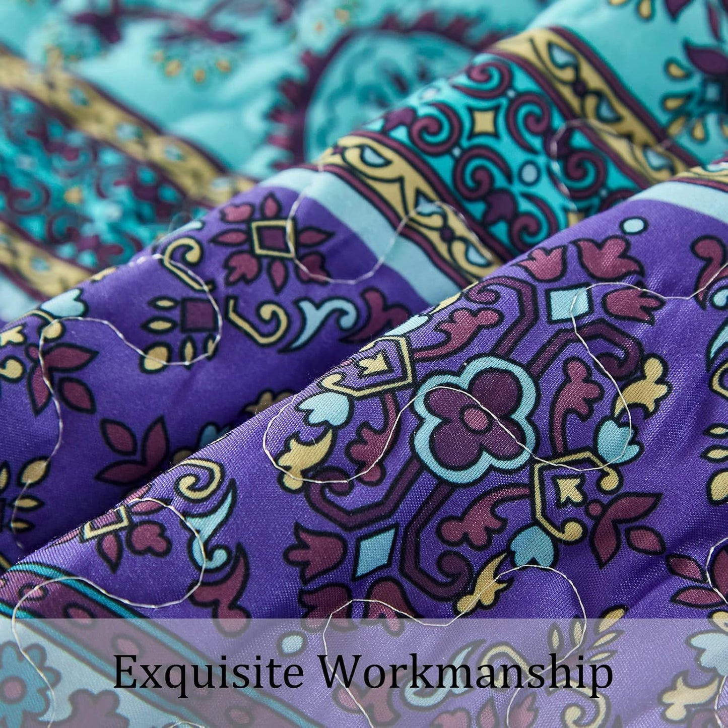 Tranquil Quilted coverlet and pillowcovers set: Perfect for Relaxation - Queen size V745-MAC080196Q13U