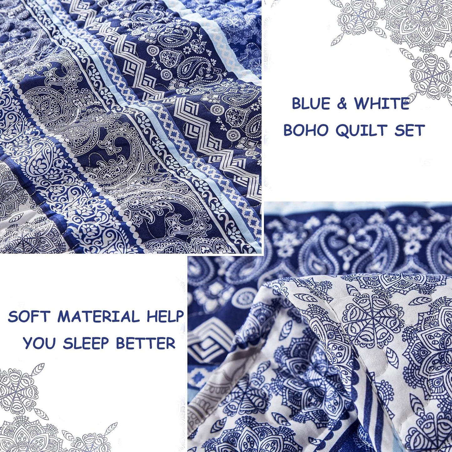 Sophisticated Quilted Coverlet and Pillowcases Set: A Timeless Addition - Queen size V745-MAC080218Q13U