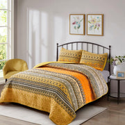 Lively Quilted bedspread and pillowcovers set: Add Vibrancy to Your Room - Queen size V745-MAC080229Q13U