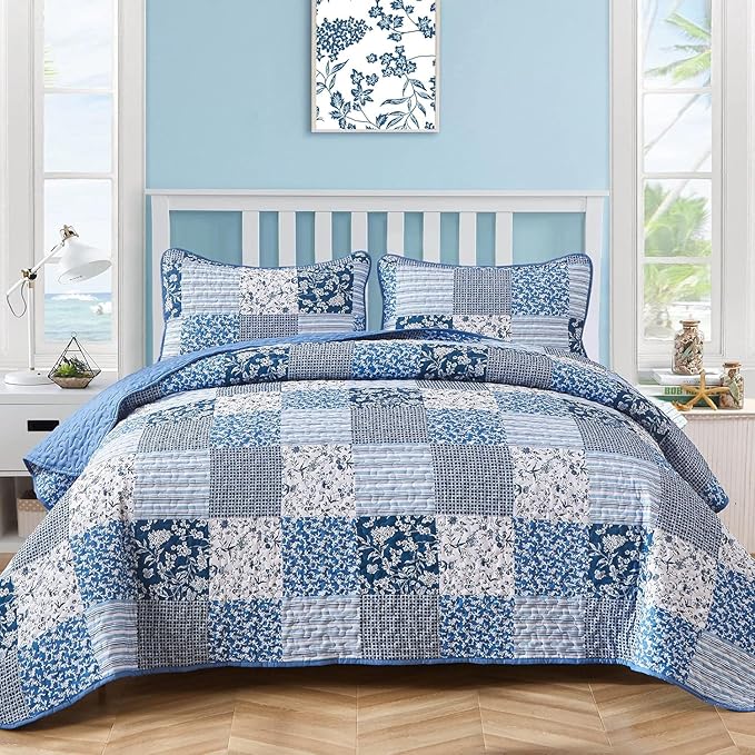 Vintage-Inspired Big Check Queen Bedding Set Cozy & Stylish V745-MAC080302Q13U