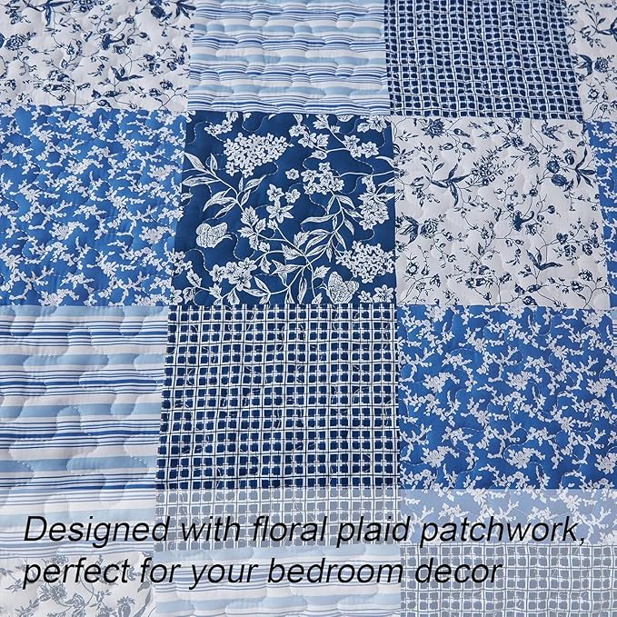 Vintage-Inspired Big Check Queen Bedding Set Cozy & Stylish V745-MAC080302Q13U
