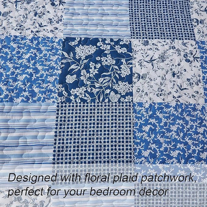 Vintage-Inspired Big Check Queen Bedding Set Cozy & Stylish V745-MAC080302Q13U