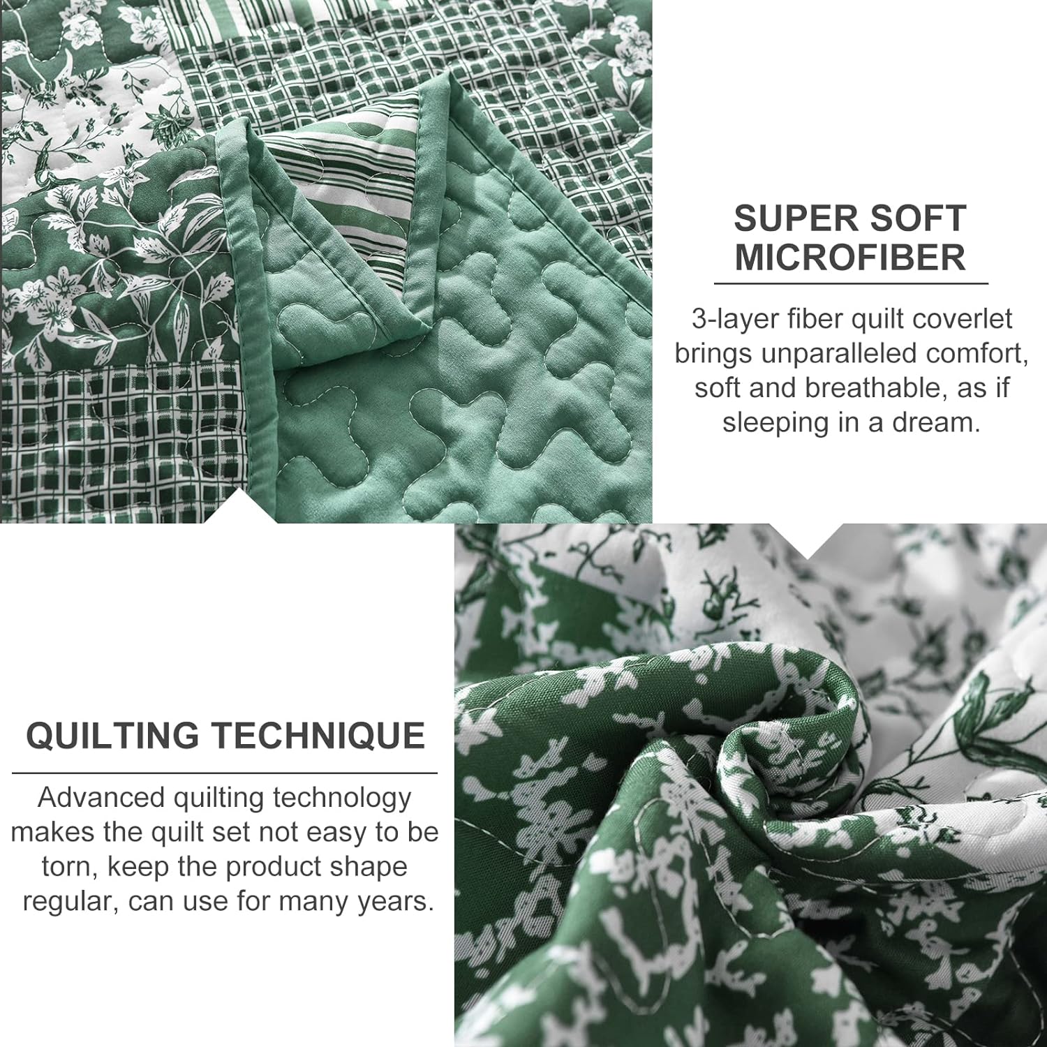 Delightful Quilted bedspread and pillowcovers set: Indulge in Comfort - Queen size V745-MAC080315Q13U