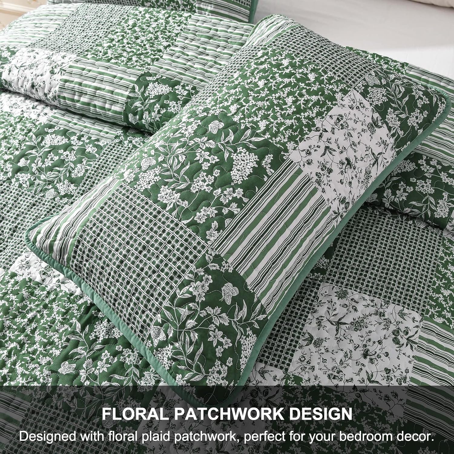 Delightful Quilted bedspread and pillowcovers set: Indulge in Comfort - Queen size V745-MAC080315Q13U