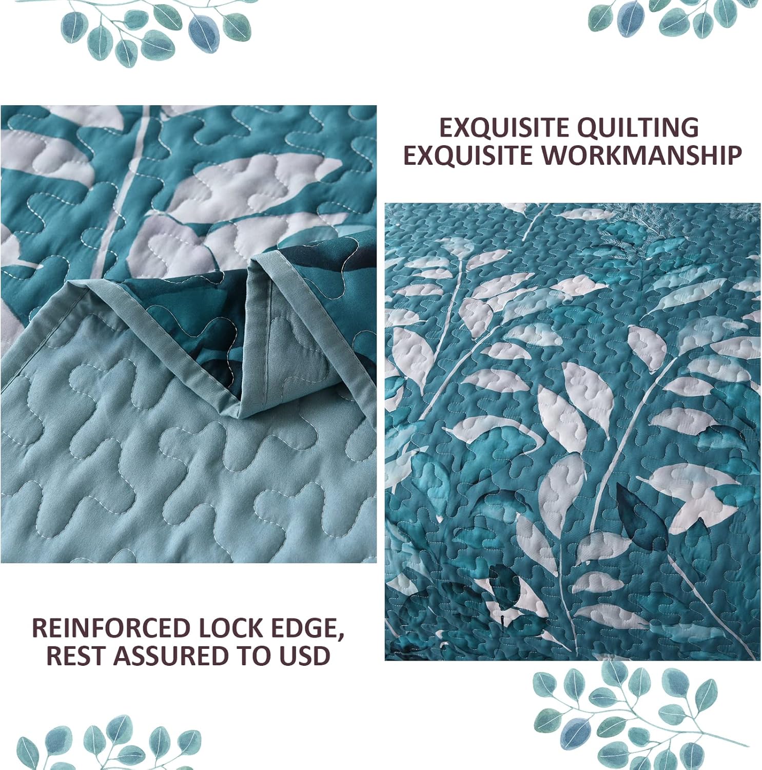 Decadent Quilted Coverlet and Pillowcases Set: Experience Supreme Comfort - Queen size V745-MAC080329Q13U