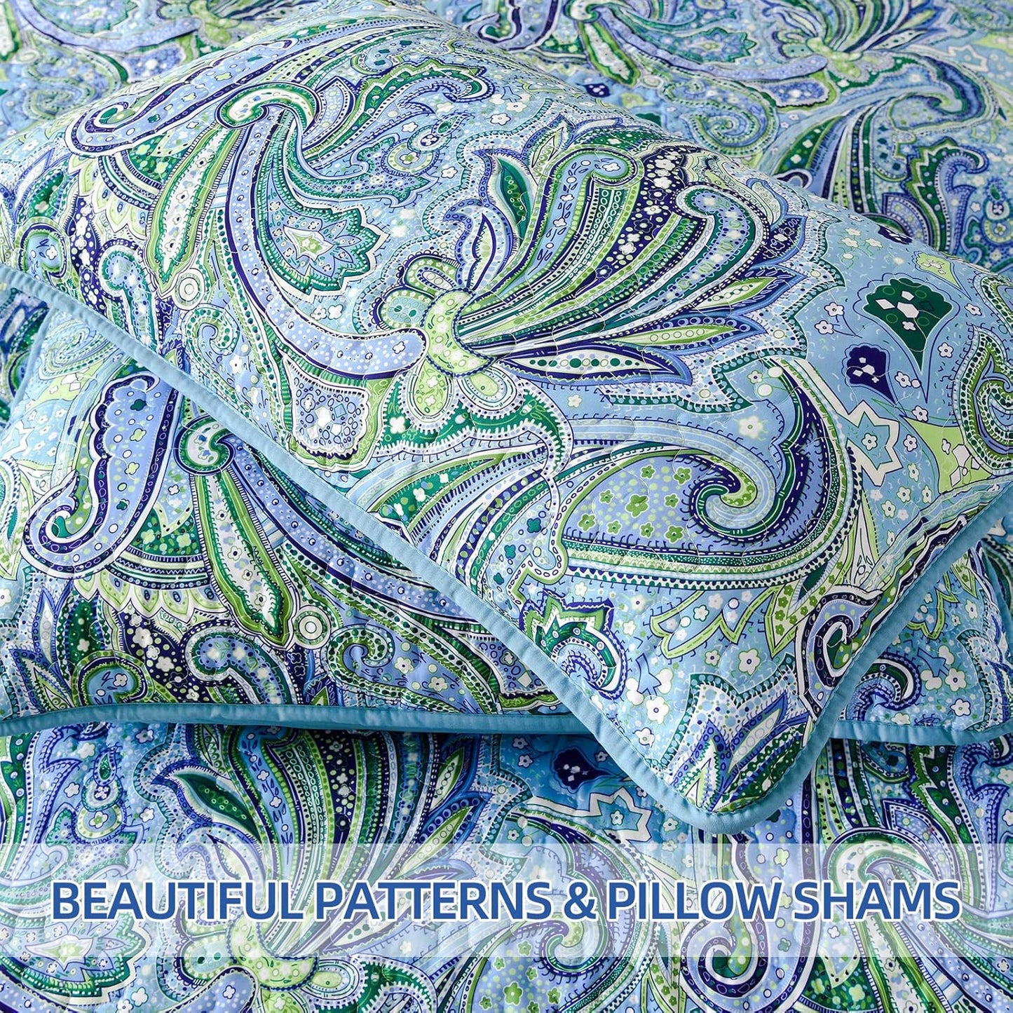 Richly Textured Quilted Coverlet and Pillowcases Set: Embrace the Comfort - Queen size V745-MAC080336Q13U