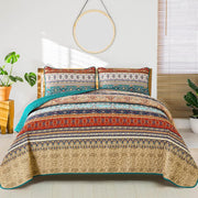 Textured Quilted bedspread and pillowcovers set: Add Depth and Dimension - Queen size V745-MAC080375Q13U