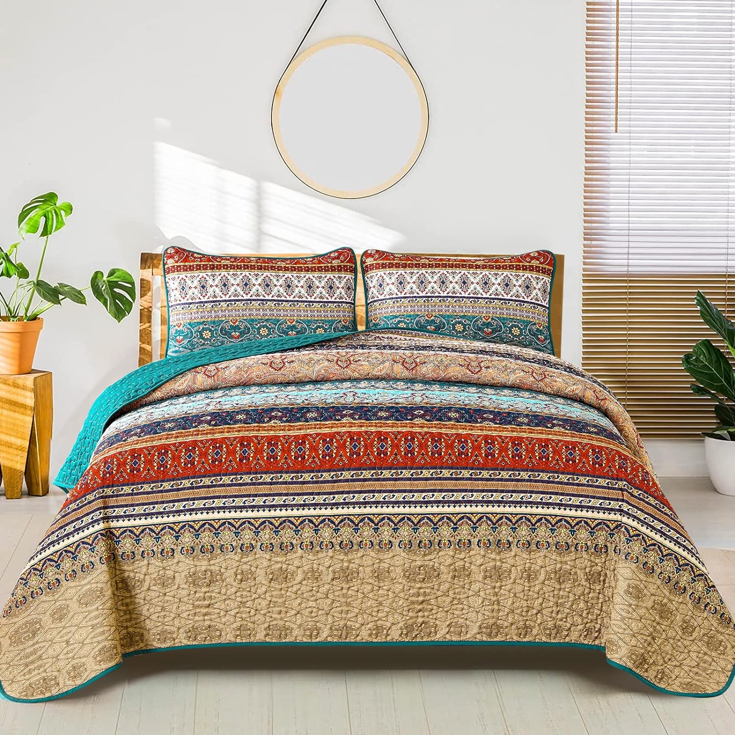 Textured Quilted bedspread and pillowcovers set: Add Depth and Dimension - Queen size V745-MAC080375Q13U