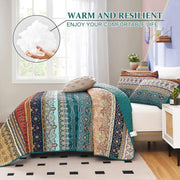 Textured Quilted bedspread and pillowcovers set: Add Depth and Dimension - Queen size V745-MAC080375Q13U