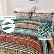 Textured Quilted bedspread and pillowcovers set: Add Depth and Dimension - Queen size V745-MAC080375Q13U
