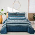Opalescent Quilted coverlet and pillowcovers set: Shimmering Beauty - Queen size V745-MAC080422Q13U