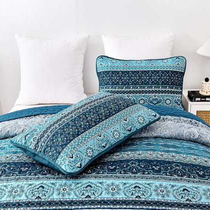 Opalescent Quilted coverlet and pillowcovers set: Shimmering Beauty - Queen size V745-MAC080422Q13U