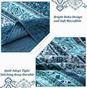 Opalescent Quilted coverlet and pillowcovers set: Shimmering Beauty - Queen size V745-MAC080422Q13U