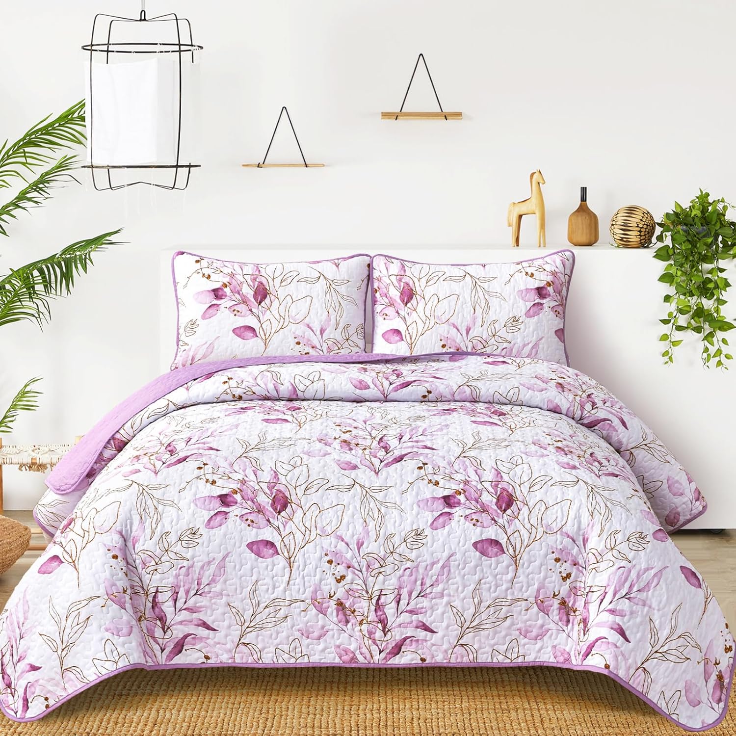 Unique Quilted bedspread and pillowcovers set: Stand Out in Style - Queen size V745-MAC080460Q13U