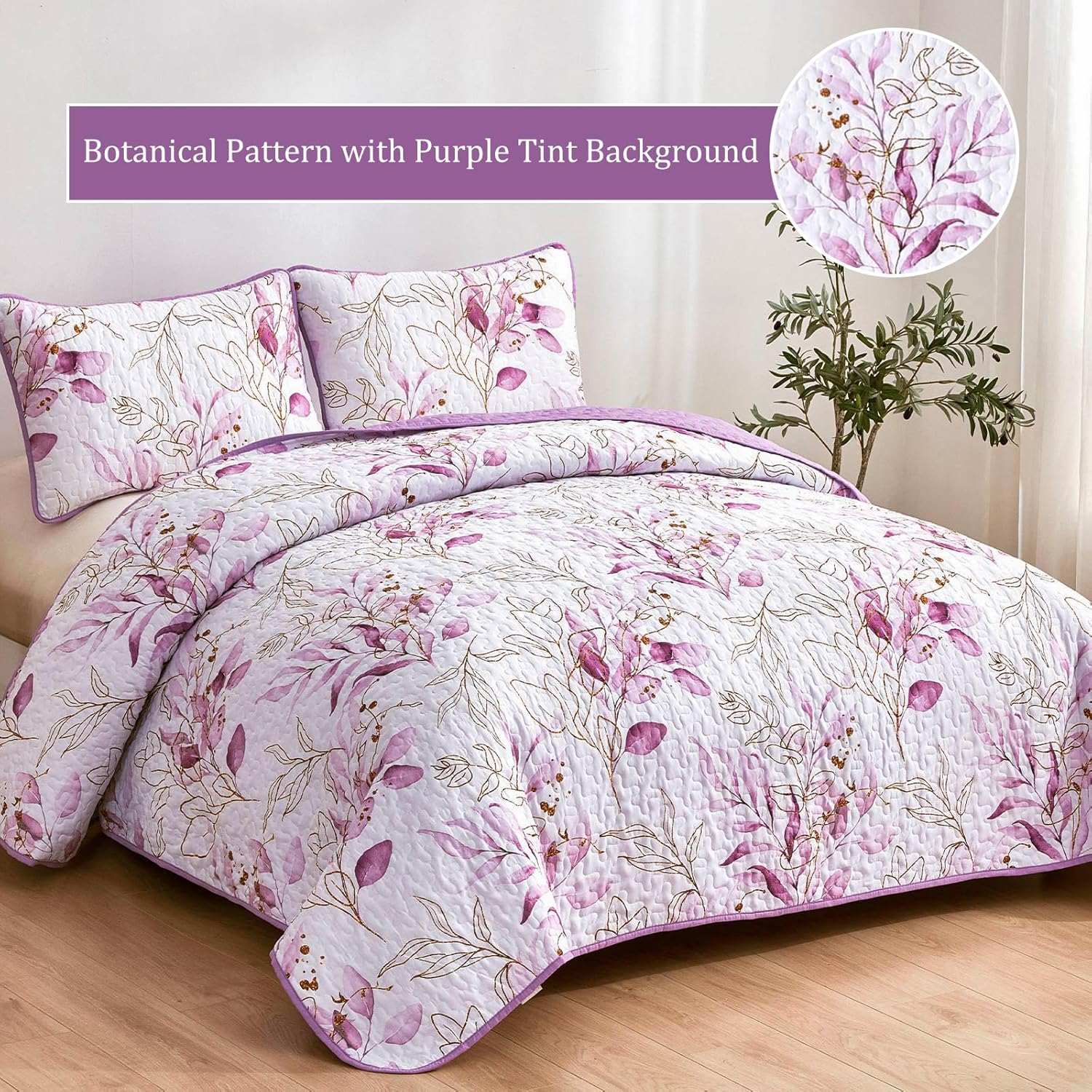 Unique Quilted bedspread and pillowcovers set: Stand Out in Style - Queen size V745-MAC080460Q13U