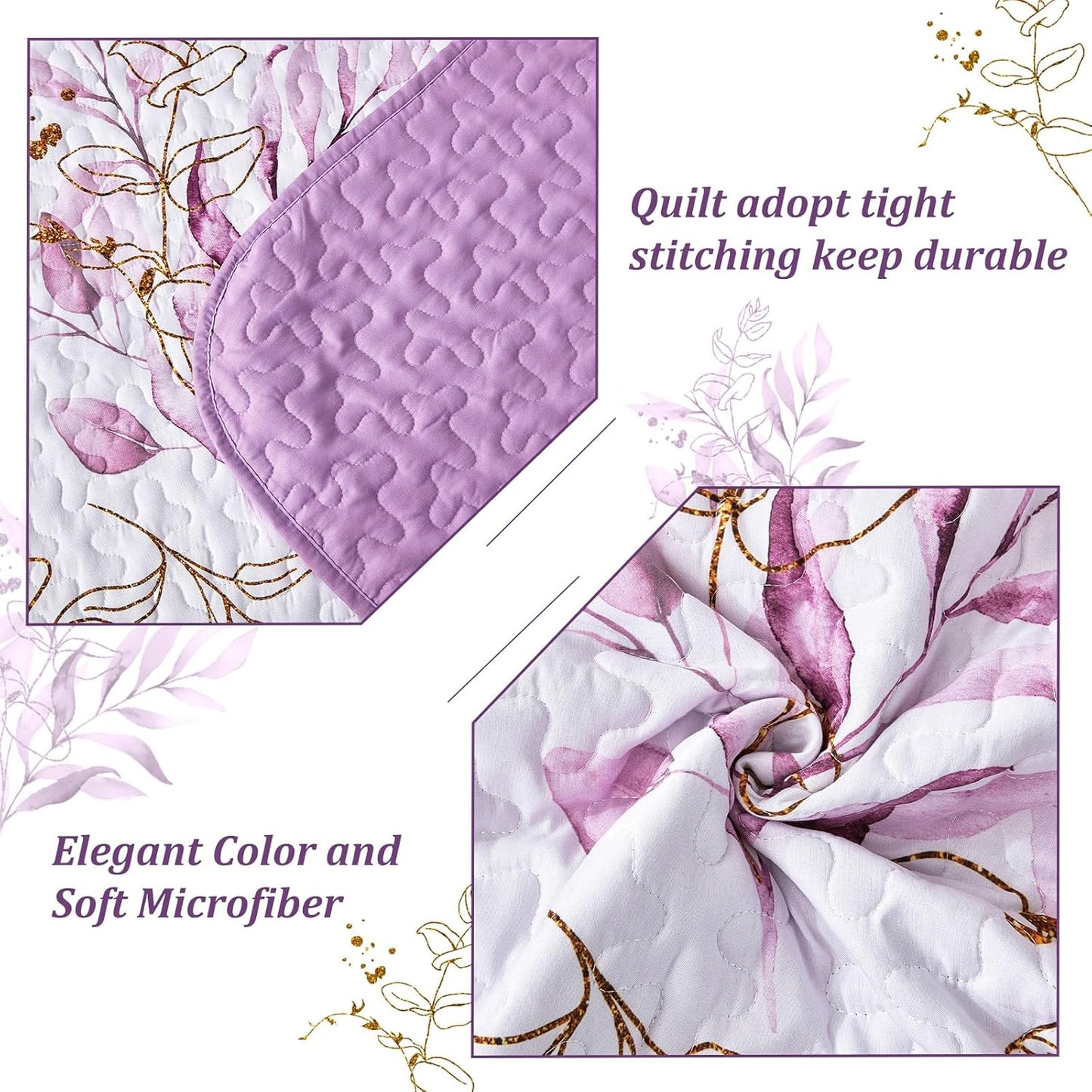 Unique Quilted bedspread and pillowcovers set: Stand Out in Style - Queen size V745-MAC080460Q13U