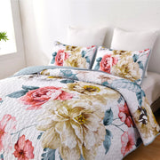 Vibrant Quilted Bedspread and Pillowcases Set: Add Color and Comfort to Your Space - Queen size V745-MAC080474Q13U