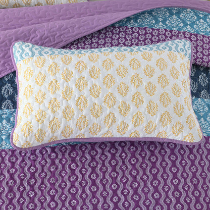Quirky Quilted coverlet and pillowcovers set: Add Personality to Your Space - Queen size V745-MAC080493Q13U