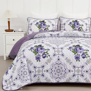 Kaleidoscopic Quilted coverlet and pillowcovers set: Burst of Colors - Queen size V745-MAC080520Q13U