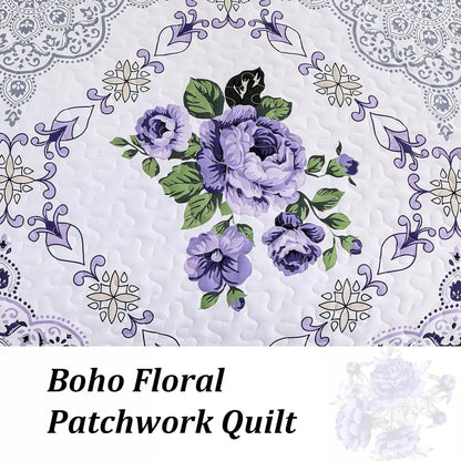 Kaleidoscopic Quilted coverlet and pillowcovers set: Burst of Colors - Queen size V745-MAC080520Q13U