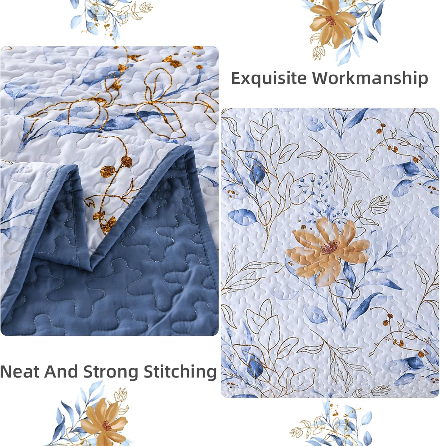 Quietude Quilted coverlet and pillowcovers set: Perfect for Relaxation - Queen size V745-MAC080538Q13U
