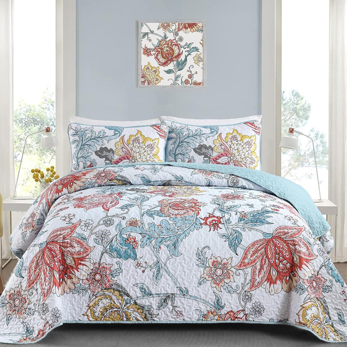 Jazzy Quilted bedspread and pillowcovers set: Express Your Personality - Queen size V745-MAC080612Q13U