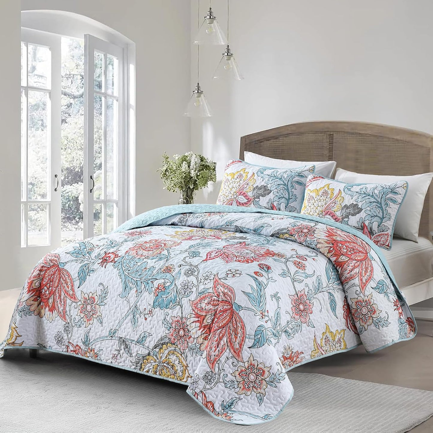 Jazzy Quilted bedspread and pillowcovers set: Express Your Personality - Queen size V745-MAC080612Q13U