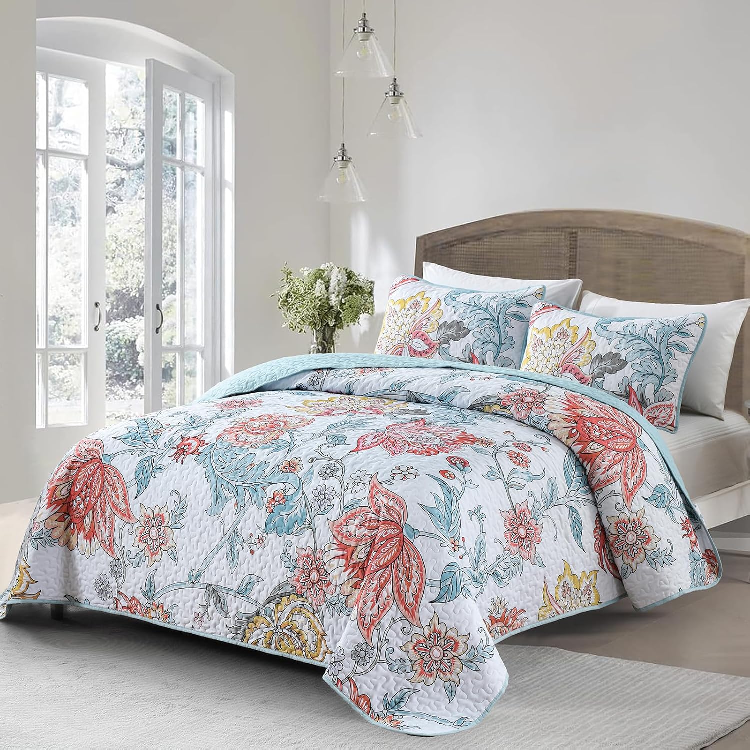 Jazzy Quilted bedspread and pillowcovers set: Express Your Personality - Queen size V745-MAC080612Q13U