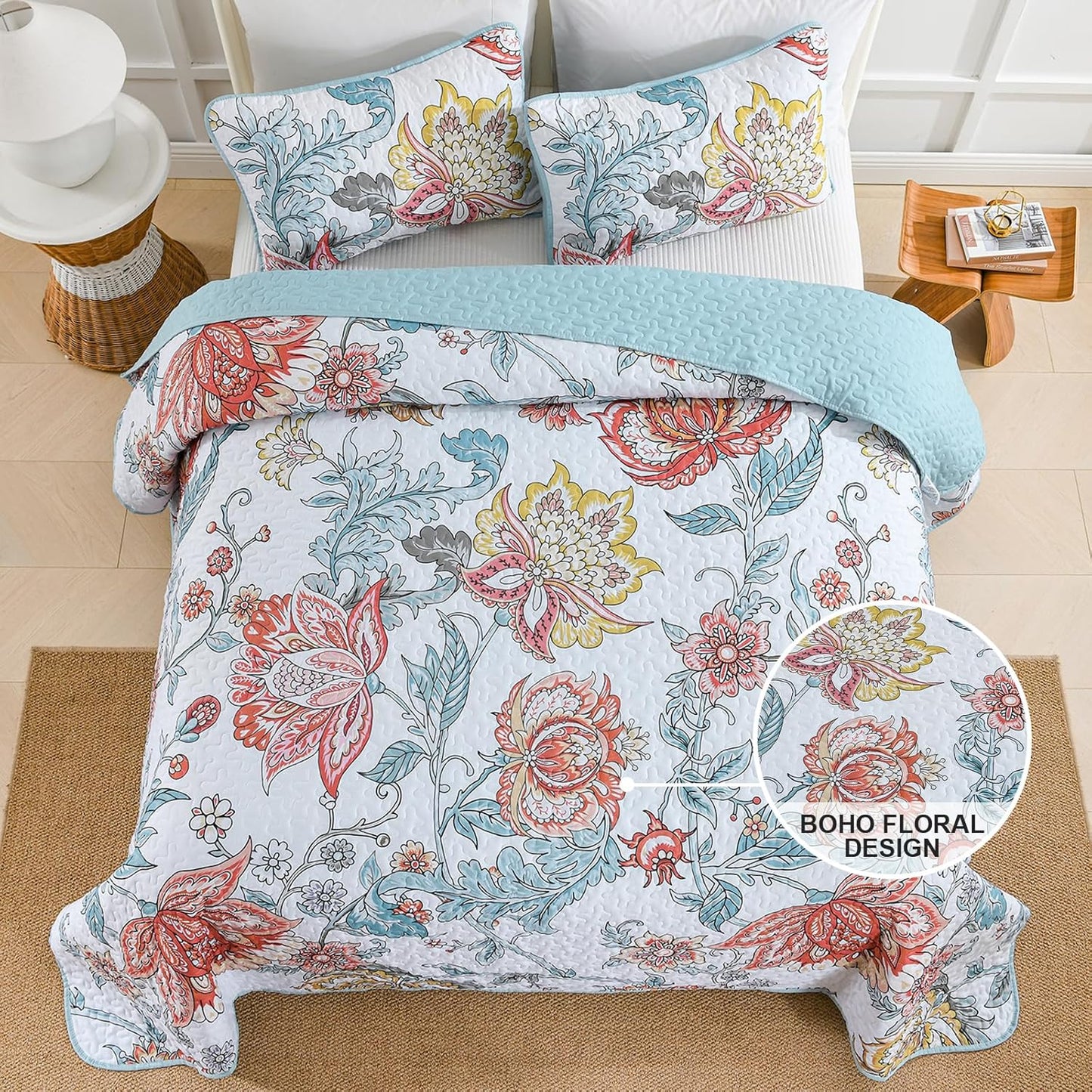 Jazzy Quilted bedspread and pillowcovers set: Express Your Personality - Queen size V745-MAC080612Q13U