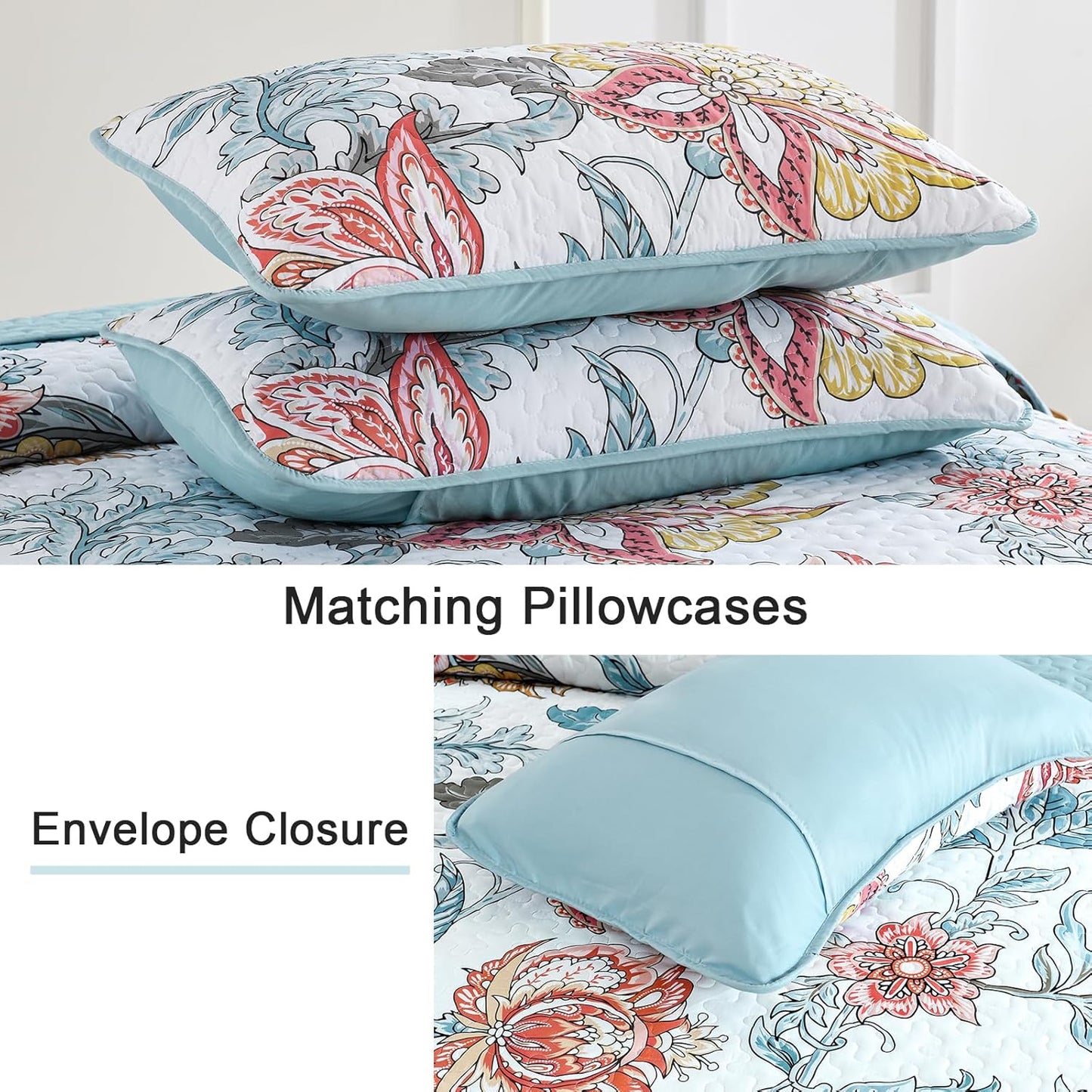 Jazzy Quilted bedspread and pillowcovers set: Express Your Personality - Queen size V745-MAC080612Q13U