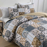 Retro Charm Queen Bedspread Set with Bold Checkered Design V745-MAC080631Q13U