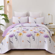 Knit Quilted coverlet and pillowcovers set: Cozy and Textured - Queen size V745-MAC080645Q13U
