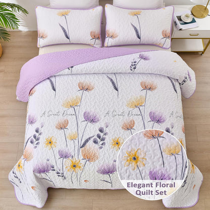 Knit Quilted coverlet and pillowcovers set: Cozy and Textured - Queen size V745-MAC080645Q13U