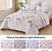 Knit Quilted coverlet and pillowcovers set: Cozy and Textured - Queen size V745-MAC080645Q13U