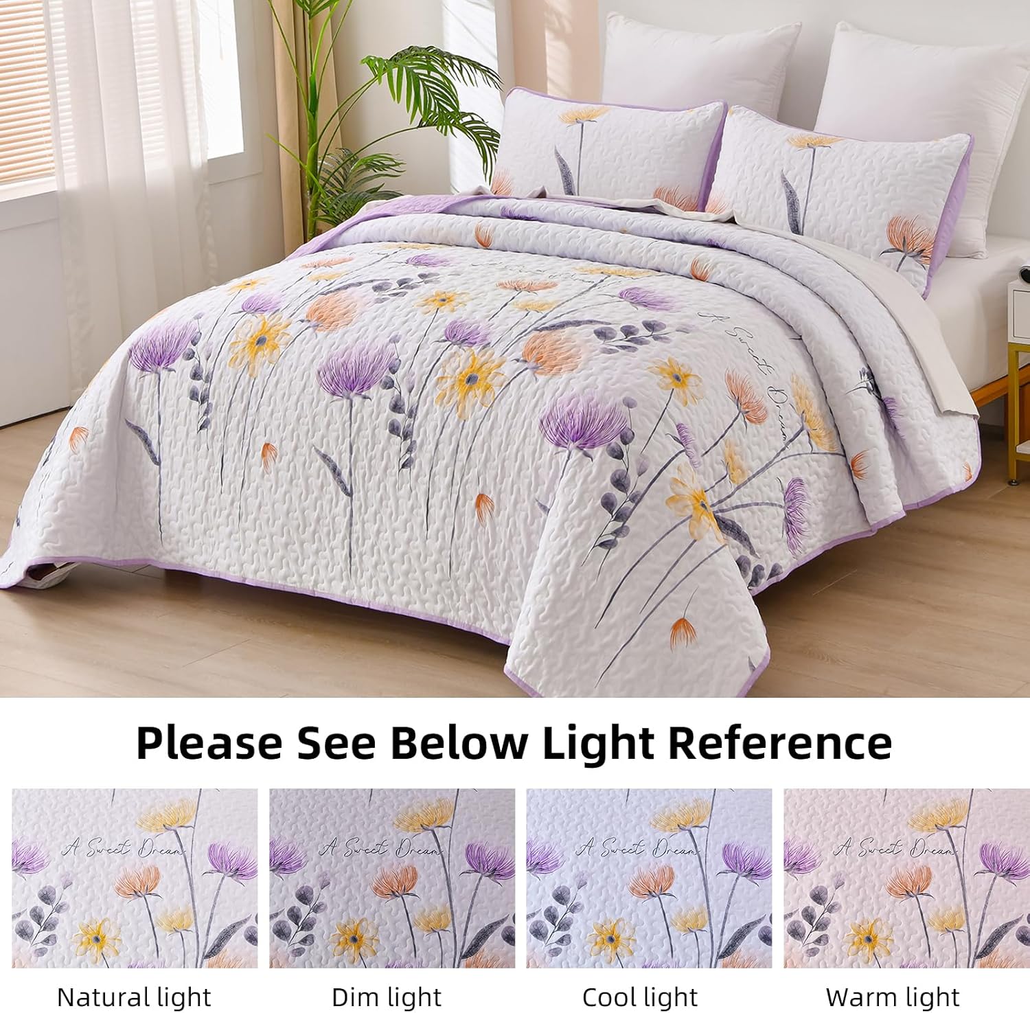 Knit Quilted coverlet and pillowcovers set: Cozy and Textured - Queen size V745-MAC080645Q13U