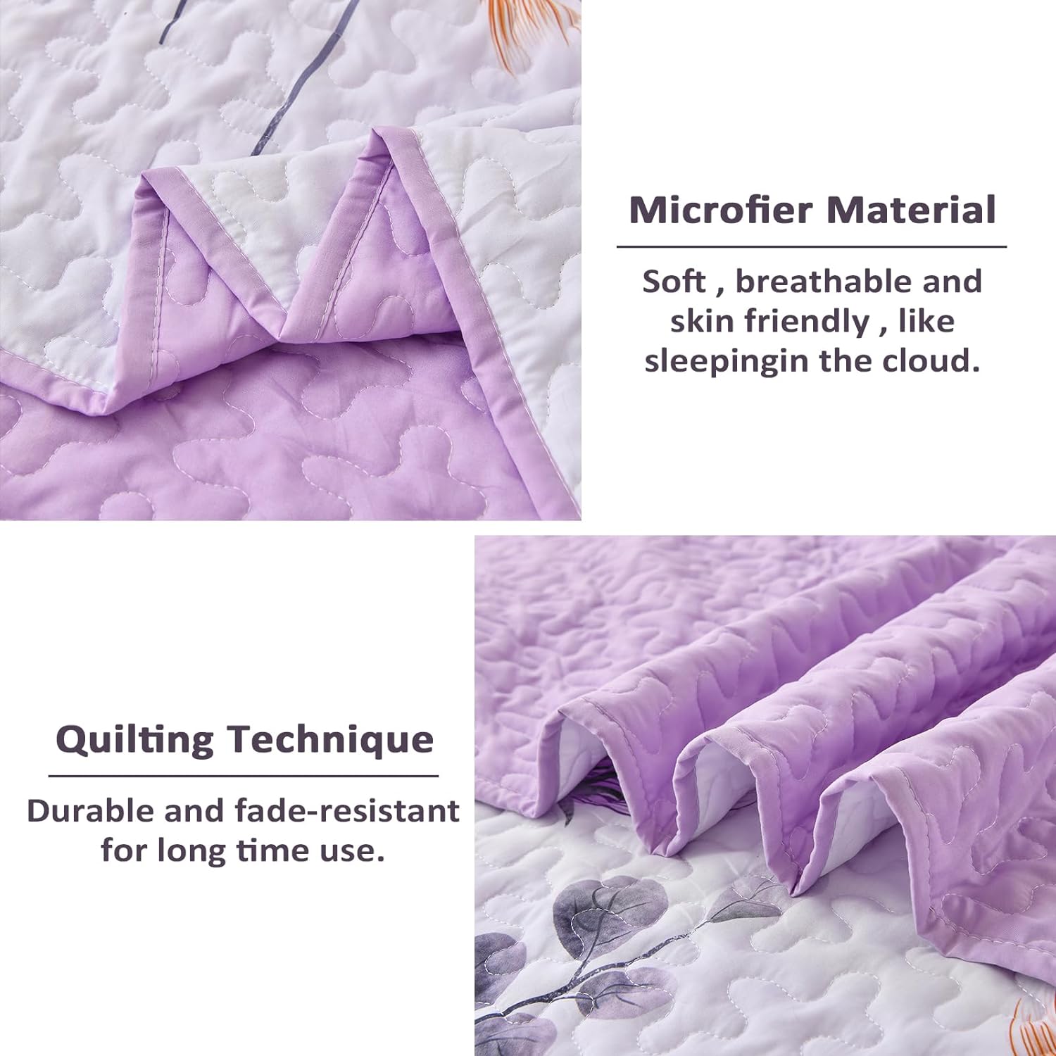 Knit Quilted coverlet and pillowcovers set: Cozy and Textured - Queen size V745-MAC080645Q13U