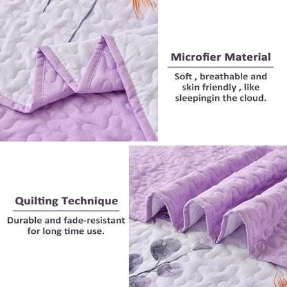 Knit Quilted coverlet and pillowcovers set: Cozy and Textured - Queen size V745-MAC080645Q13U