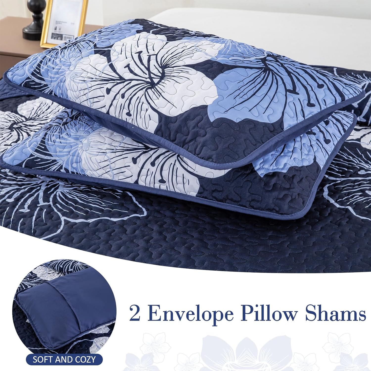 Lavish Quilted Coverlet and Pillowcases Set: Luxurious Comfort for Your Bed - Queen size V745-MAC080647Q13U