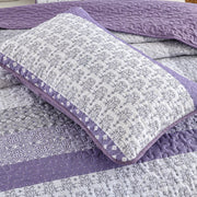 Bohemian Purple and White Quilted Bedspread or Coverlet Set and matching pillowcases V745-MAC080664Q13U