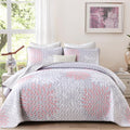 Mosaic Quilted coverlet and pillowcovers set: Unique Patchwork Design - Queen size V745-MAC080699Q13U