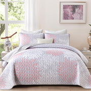 Mosaic Quilted coverlet and pillowcovers set: Unique Patchwork Design - Queen size V745-MAC080699Q13U