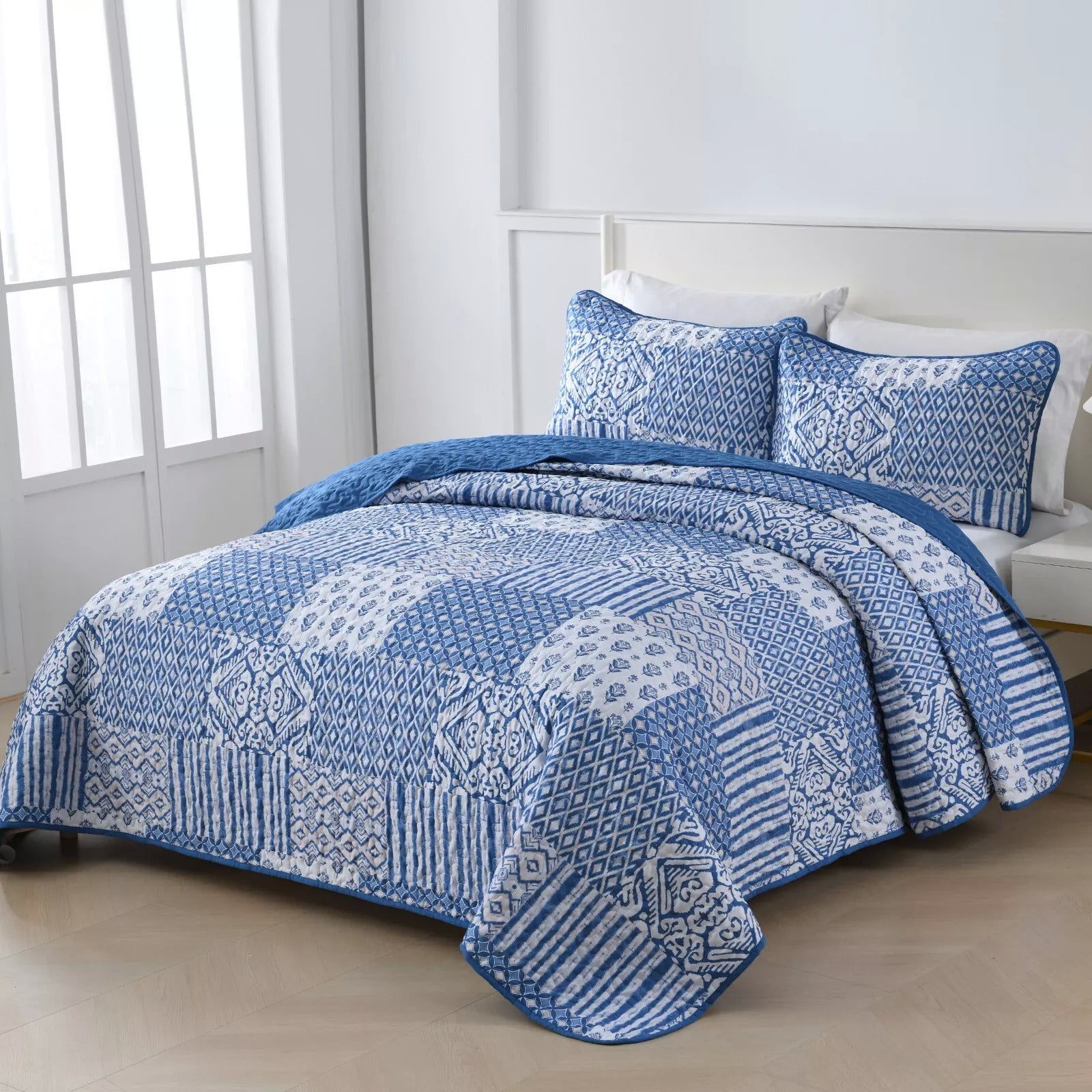 Blissful Quilted bedspread and pillowcovers set: Relax in Style - Queen size V745-MAC080757Q13U