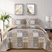 Quietude Quilted coverlet and pillowcovers set: Perfect for Relaxation - Queen size V745-MAC080767Q13U