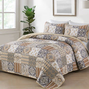 Quietude Quilted coverlet and pillowcovers set: Perfect for Relaxation - Queen size V745-MAC080767Q13U