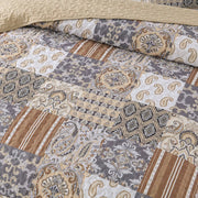 Quietude Quilted coverlet and pillowcovers set: Perfect for Relaxation - Queen size V745-MAC080767Q13U