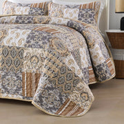 Quietude Quilted coverlet and pillowcovers set: Perfect for Relaxation - Queen size V745-MAC080767Q13U