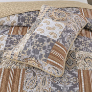 Quietude Quilted coverlet and pillowcovers set: Perfect for Relaxation - Queen size V745-MAC080767Q13U